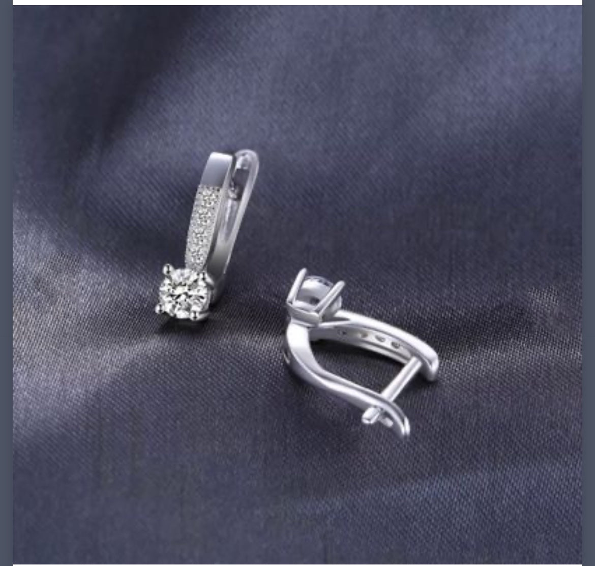 Aretes de Plata 925 con Zirconias