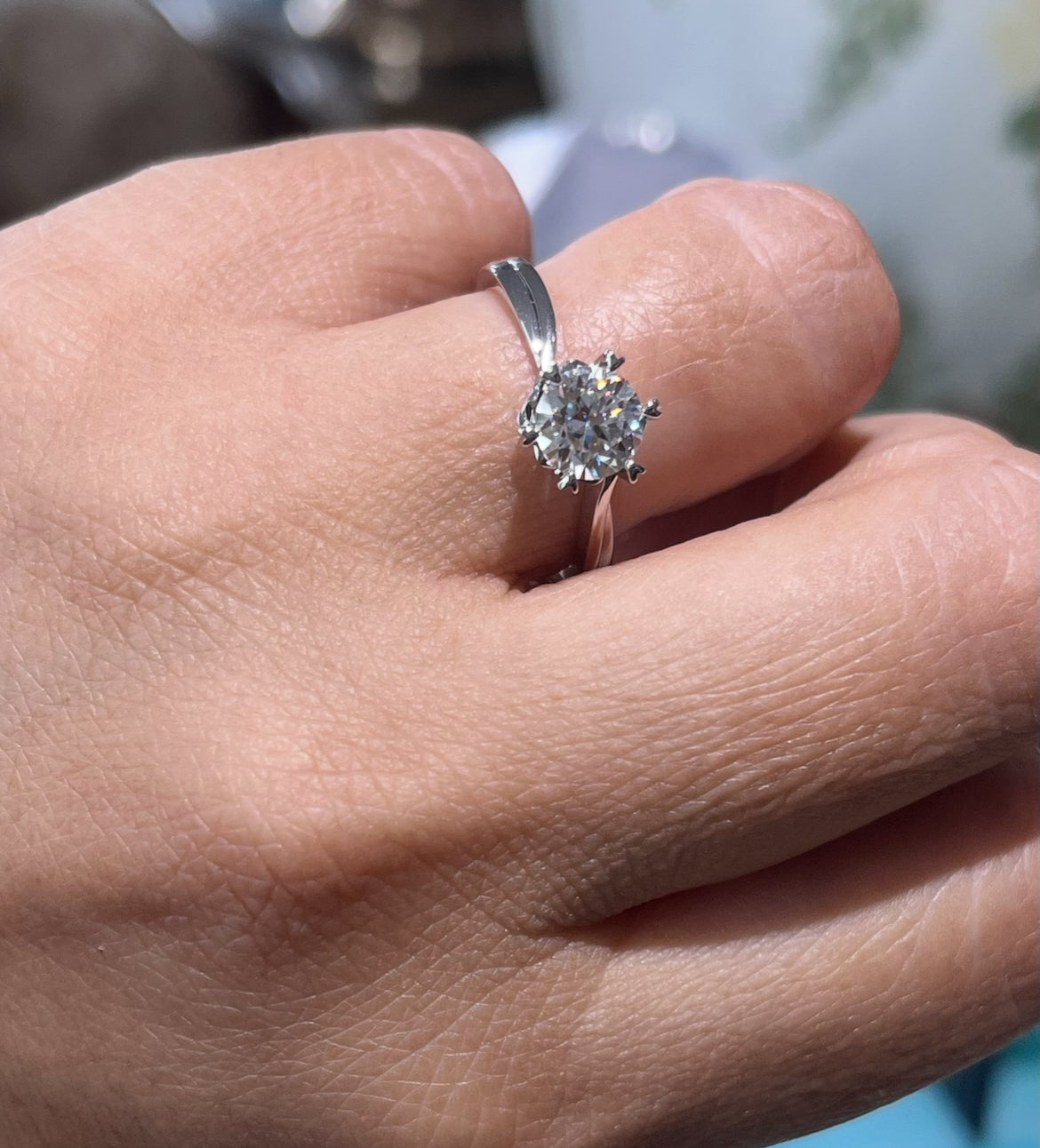 Anillo de Plata 925 con Moissanita