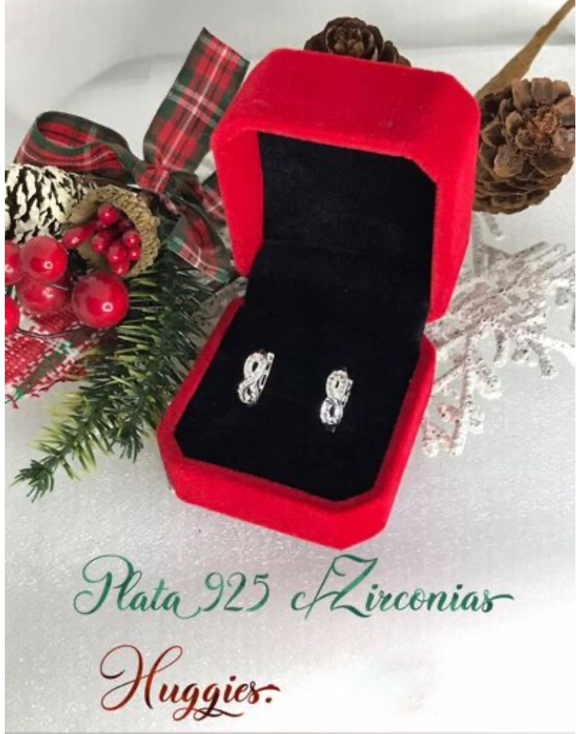 Huggies de Plata 925 con Zirconias