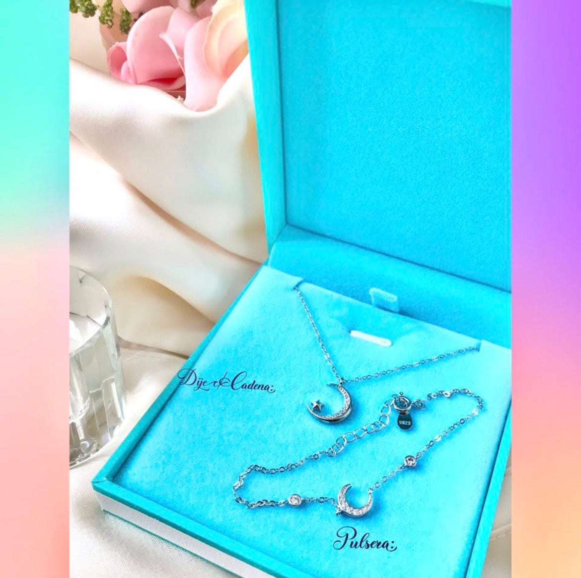 Pulsera de Plata 925 con Zirconias modelo Media Luna