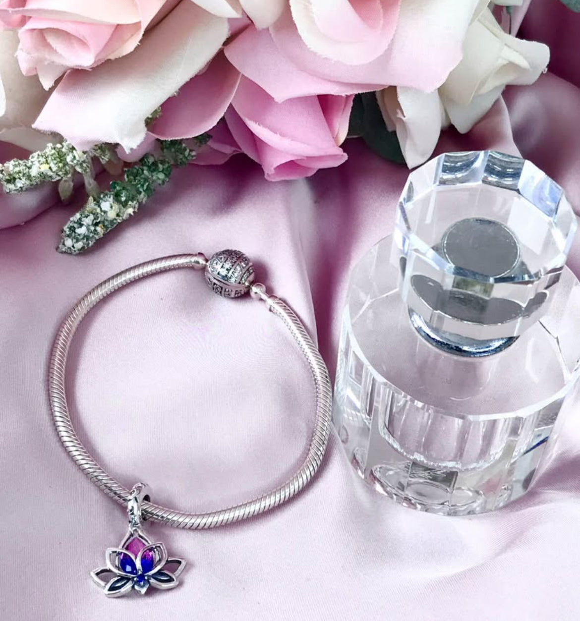 Pulsera de Plata 925 con Zirconias para Dijes