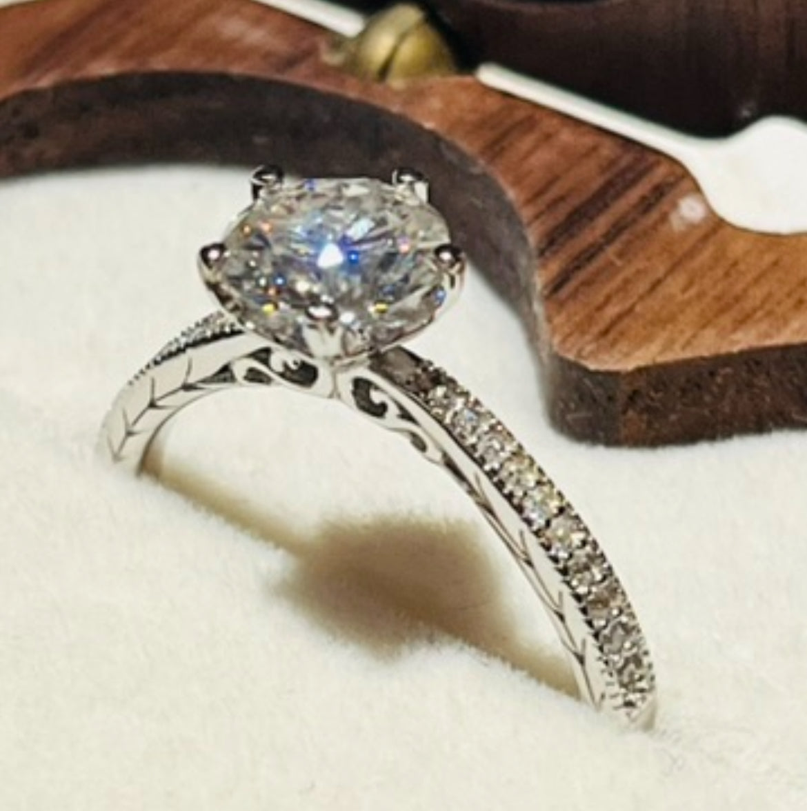 Anillo de Plata 925 con Moissanita
