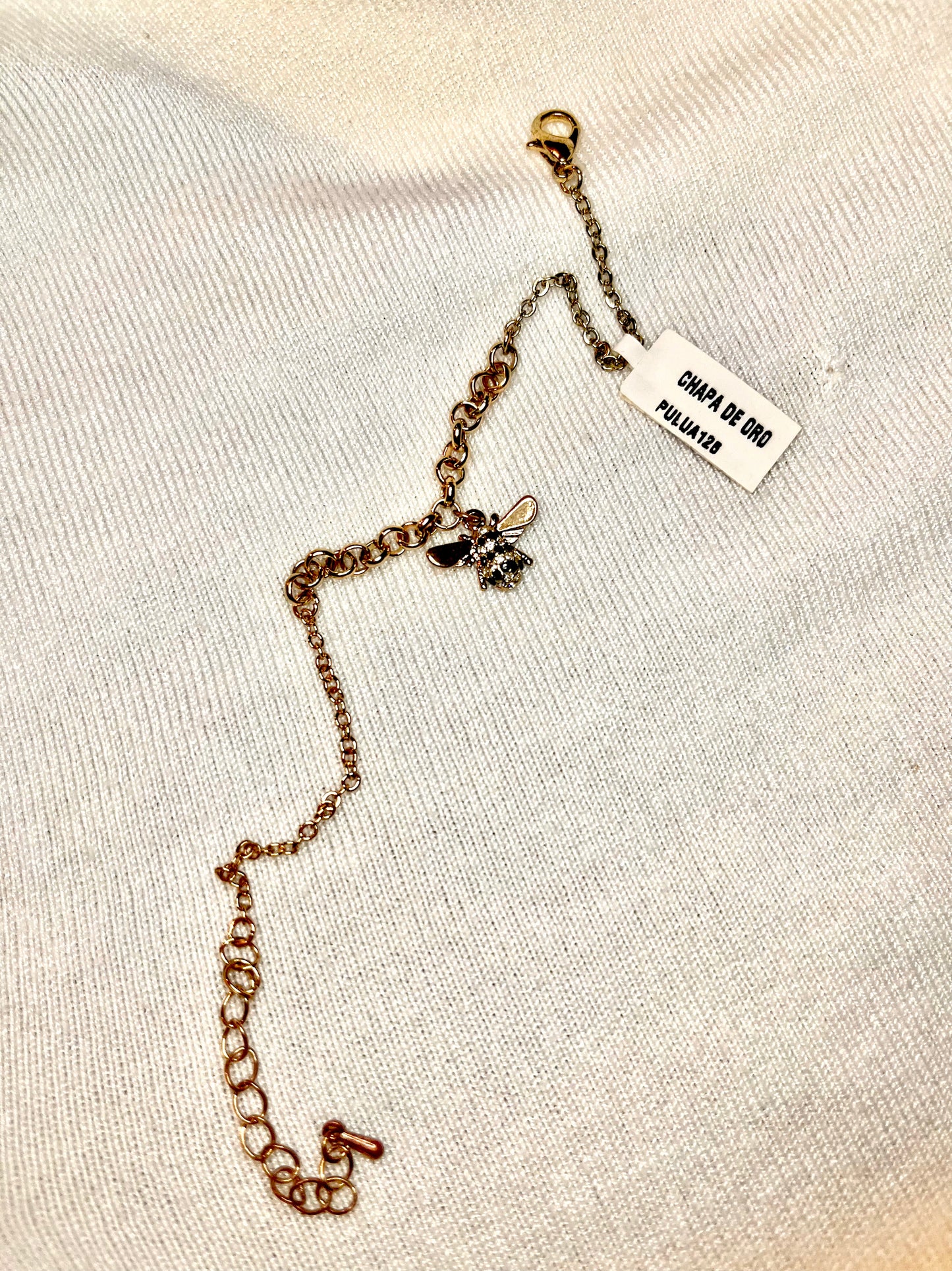 Pulsera en Chapa de Oro de 14k modelo Abeja