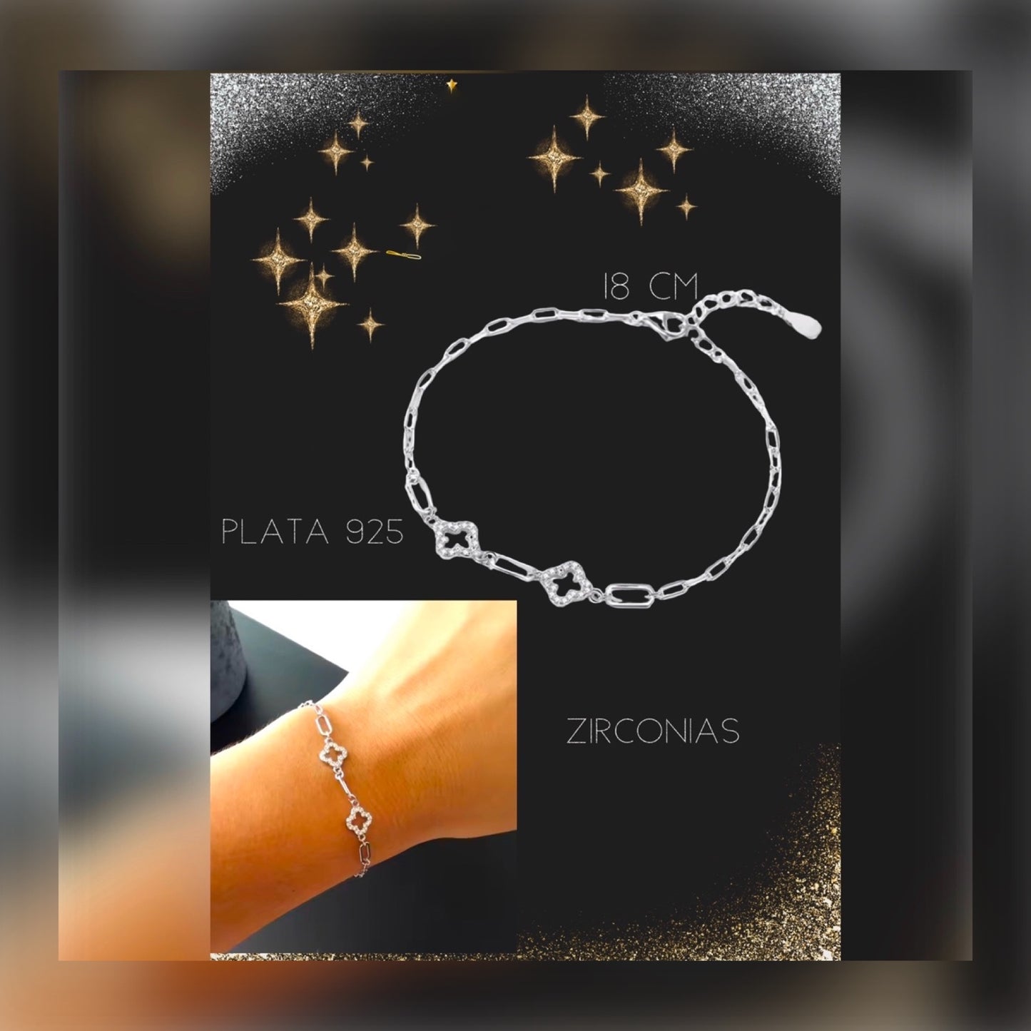 Pulsera de Plata 925 con Zirconias modelo Tipo Van C L E E F