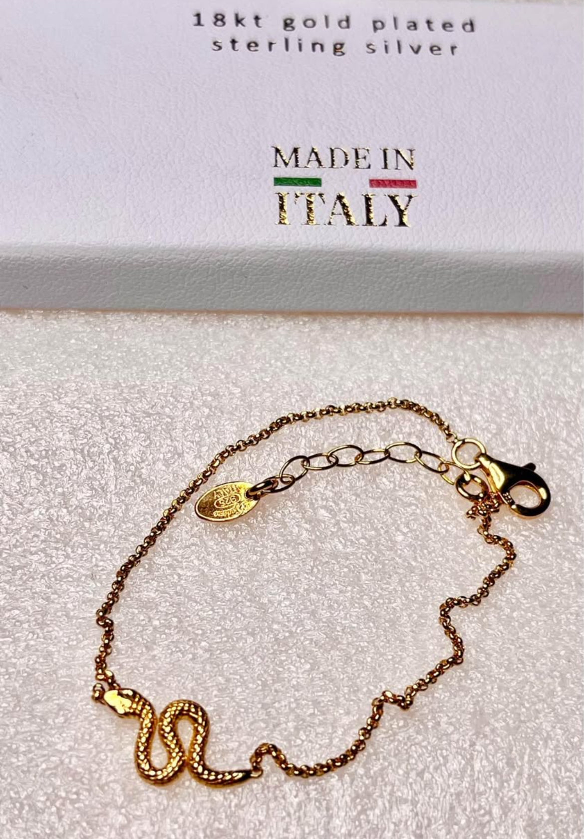Pulsera de Plata 925 Italiana bañada en Oro 18k