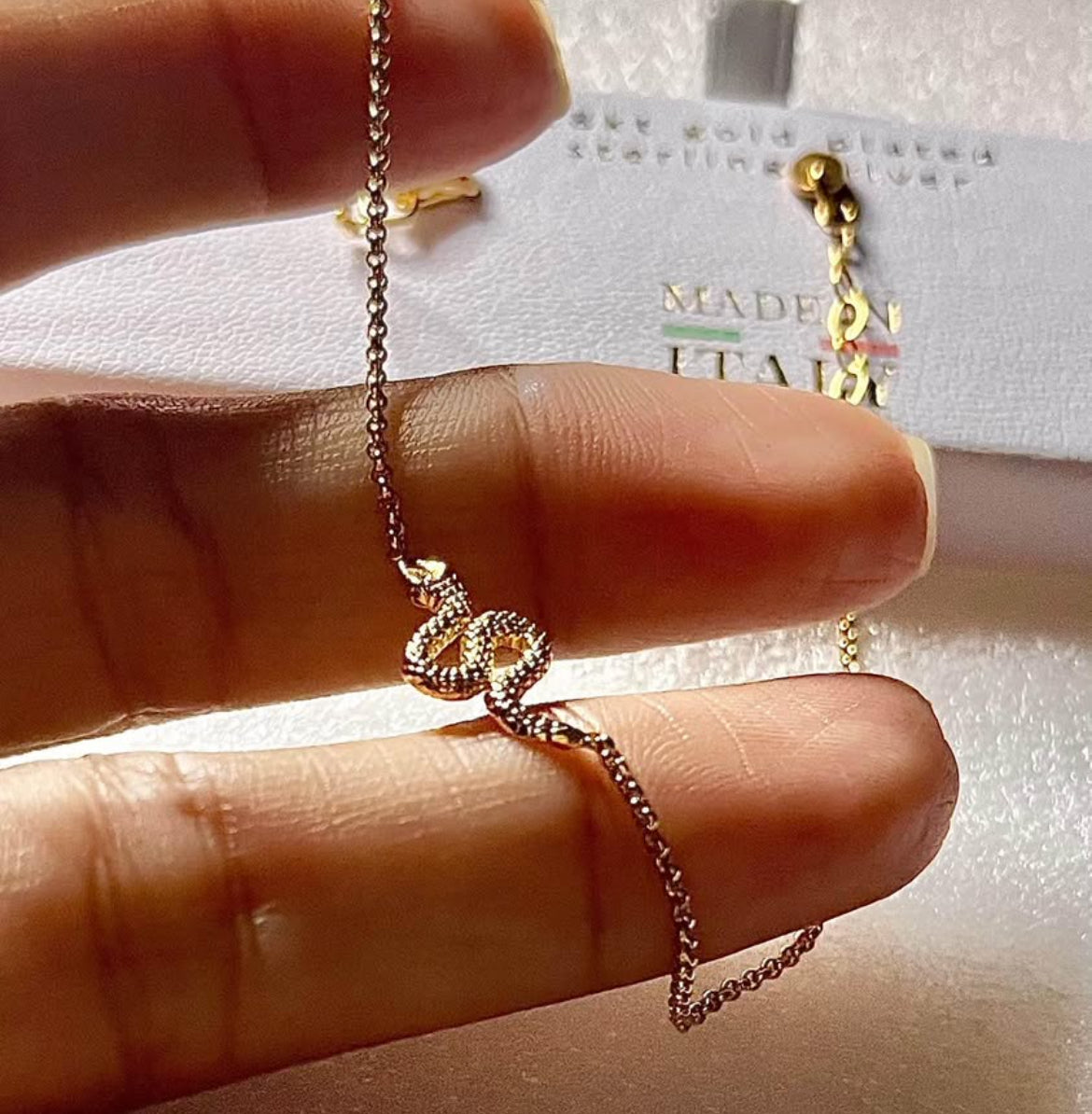 Pulsera de Plata 925 Italiana bañada en Oro 18k