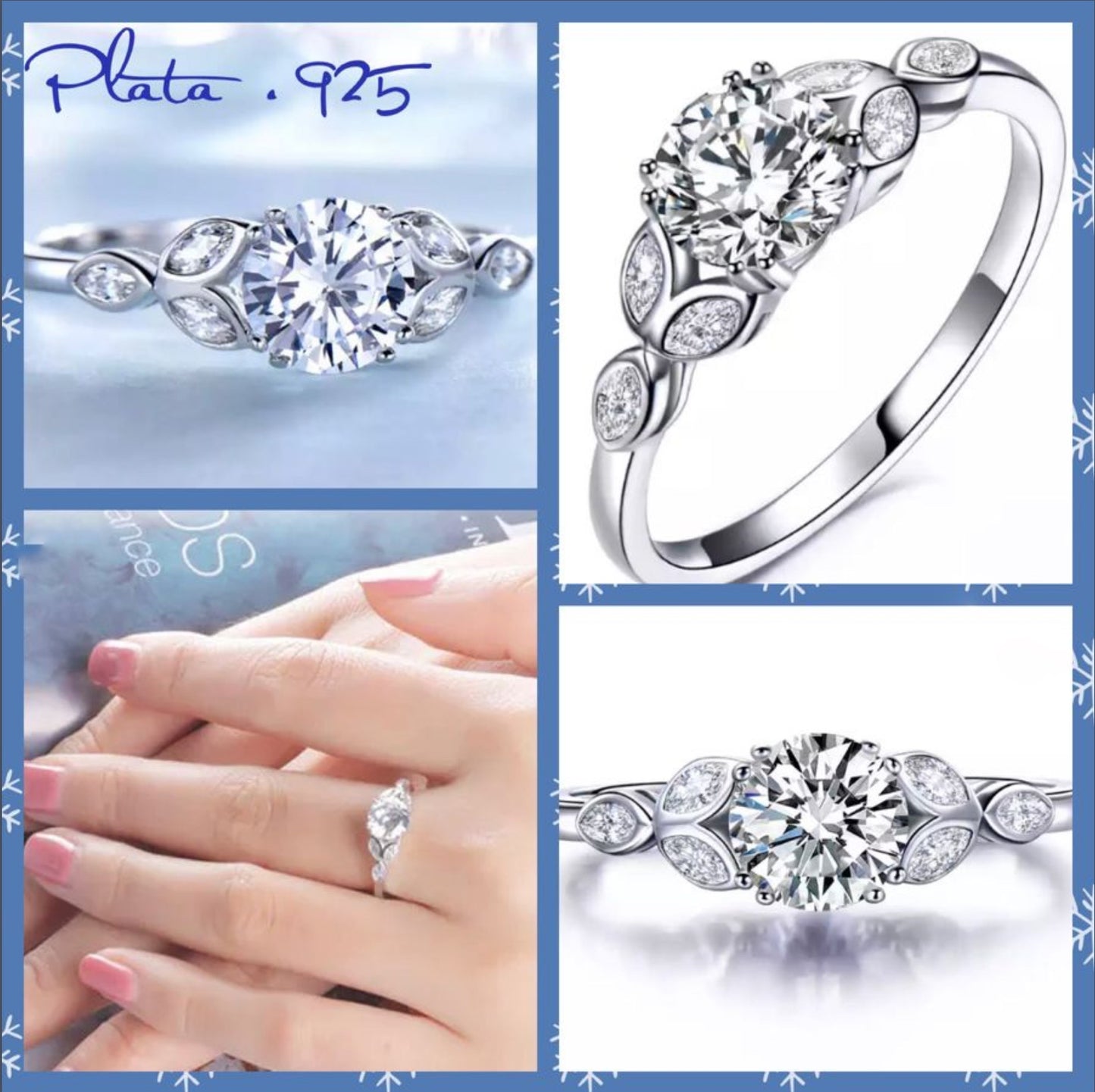 Anillo de Plata 925 con Zirconias