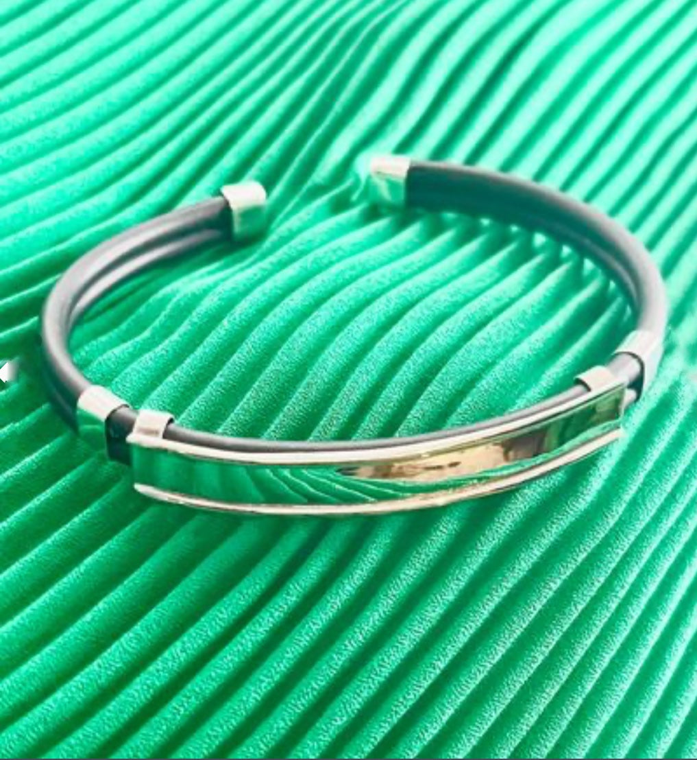 Pulsera Ajustable de Gaucho con Plata 925