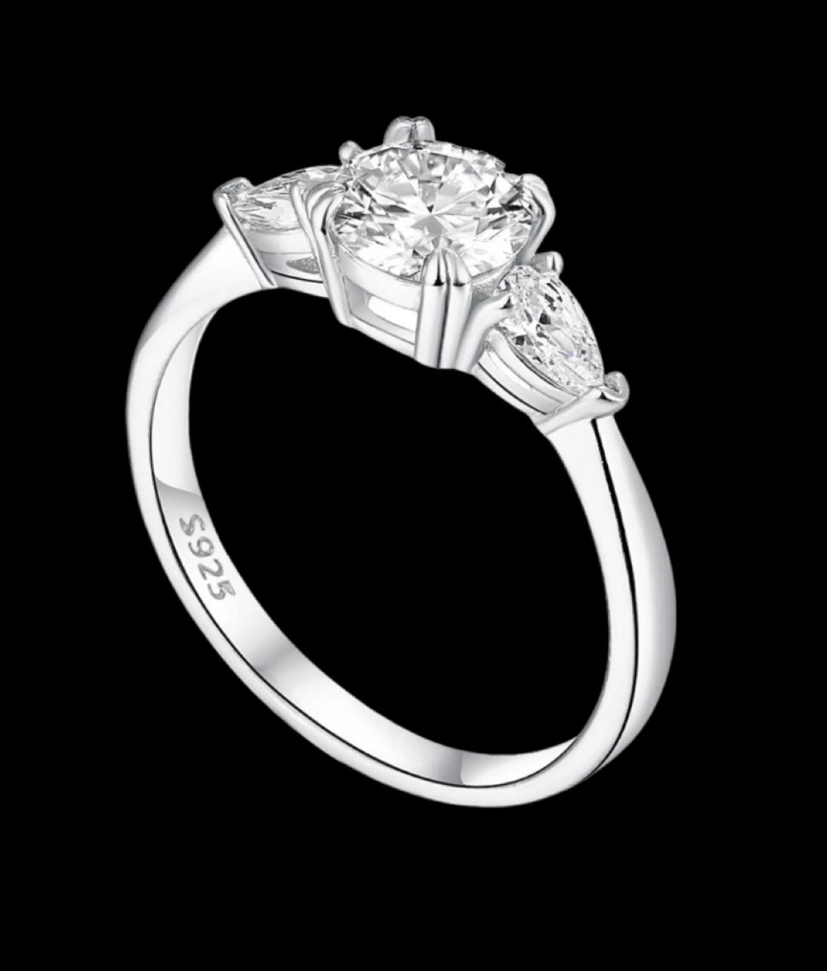 Anillo de Plata 925 con Moissanita
