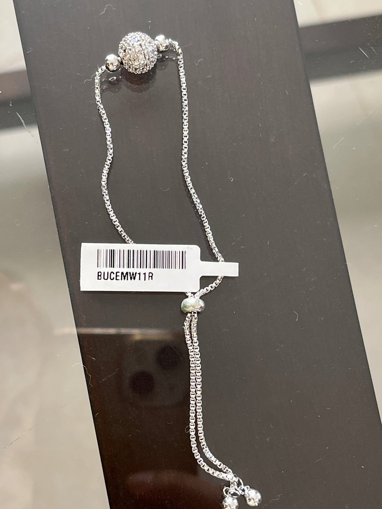 Pulsera 100% Ajustable en Chapa de Rodio con Zirconias