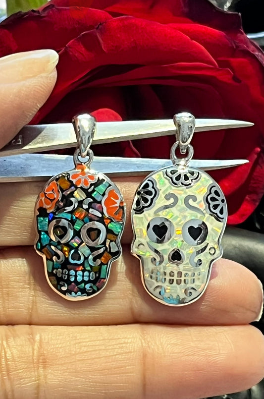 Dije de Plata 925 con Ópalo Natural modelo Calaca