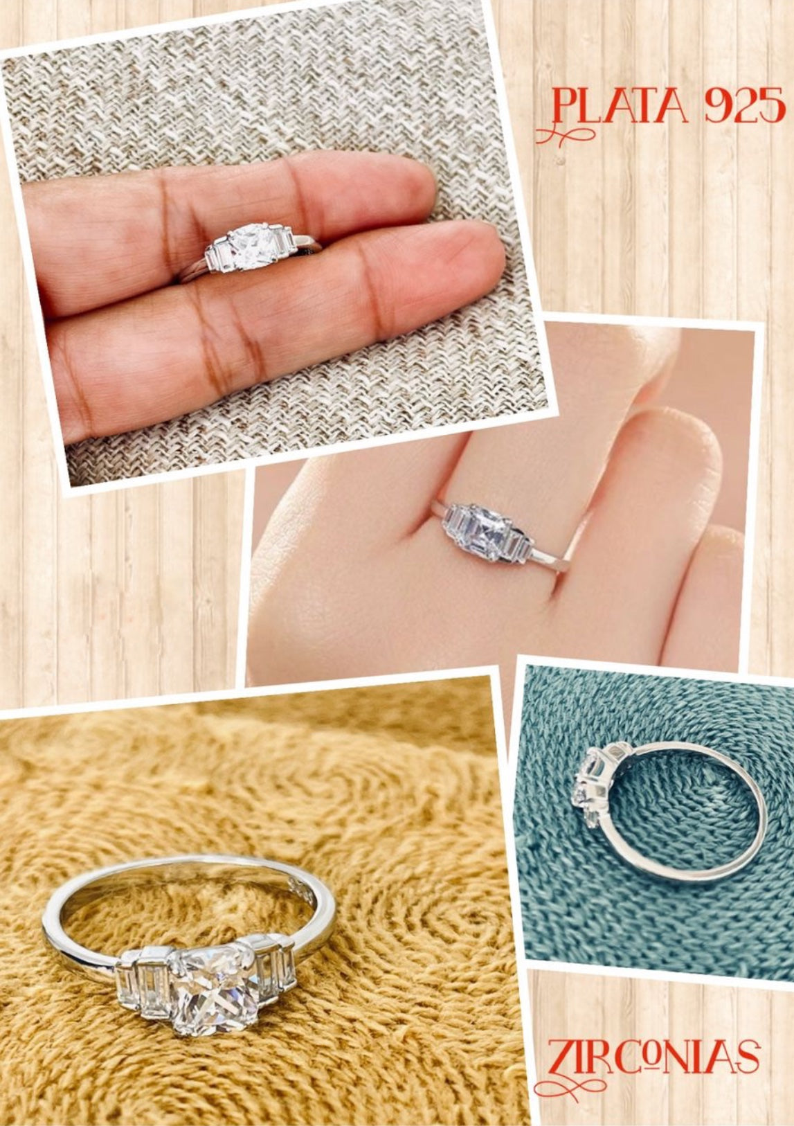 Anillo de Plata 925 con Zirconias
