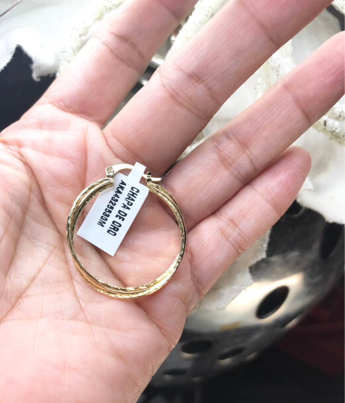 Arracadas en Chapa de Oro 18k
