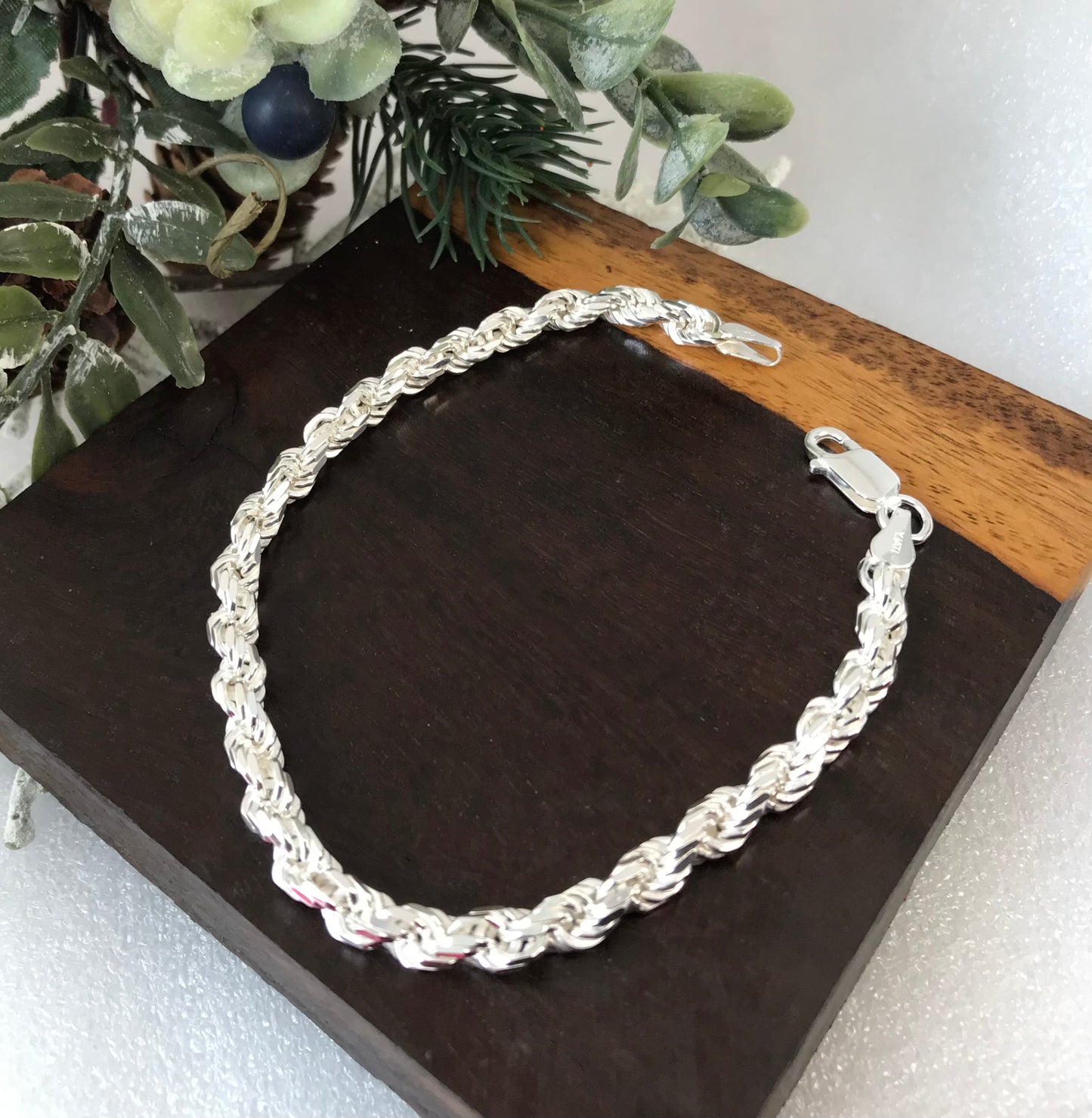 Pulsera Torsal Para Caballero de Plata 925 Italiana