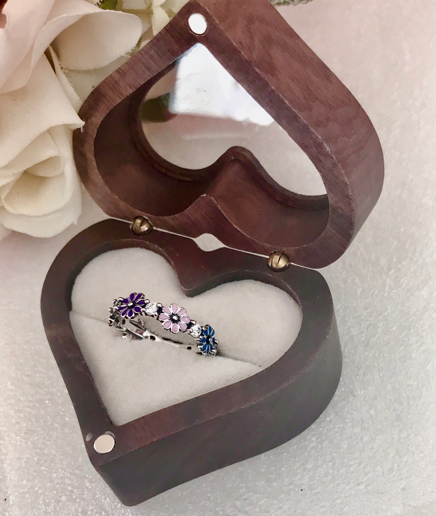 Argolla de Plata 925 Esmaltada con Zirconias