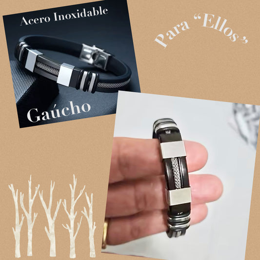 Pulsera Masculina de Gaucho con Acero Inoxidable