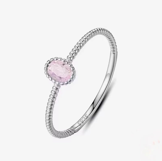 Anillo de Plata 925 con Zirconia modelo Minimalista
