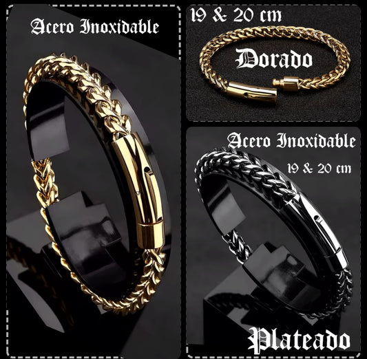 Pulsera Masculina de Acero Inoxidable