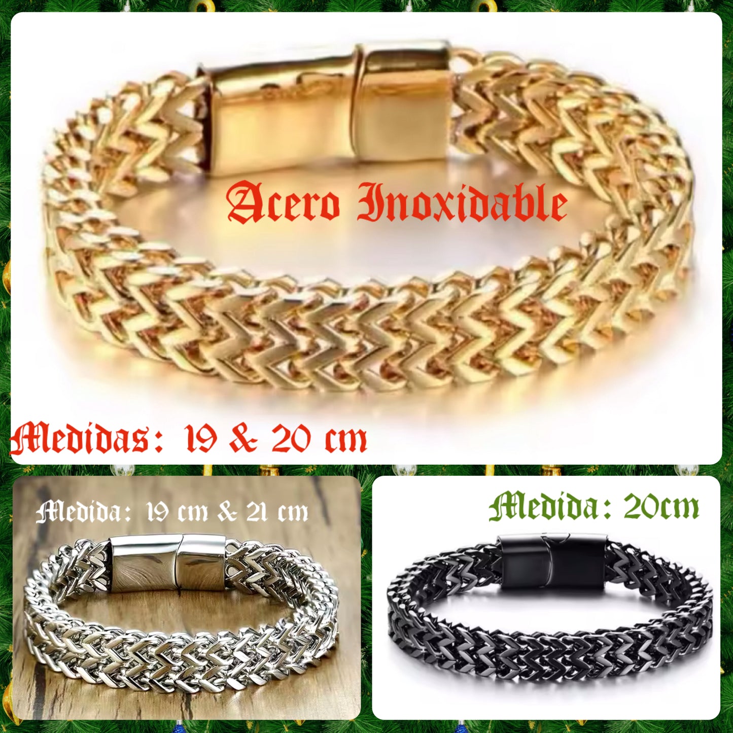 Pulsera Masculina de Acero Inoxidable