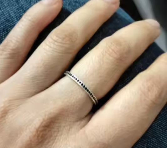 Churumbela de Plata 925 con Zirconia Negra