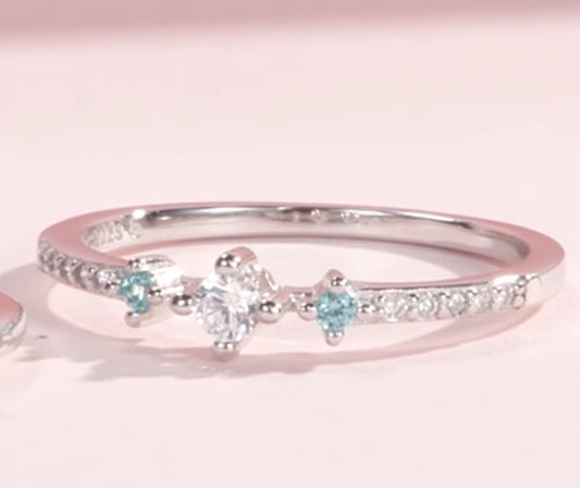 Anillo de Plata 925 con Zirconias