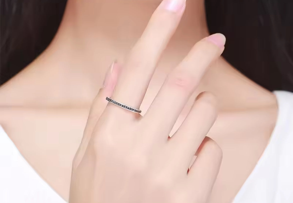 Churumbela de Plata 925 con Zirconia Negra