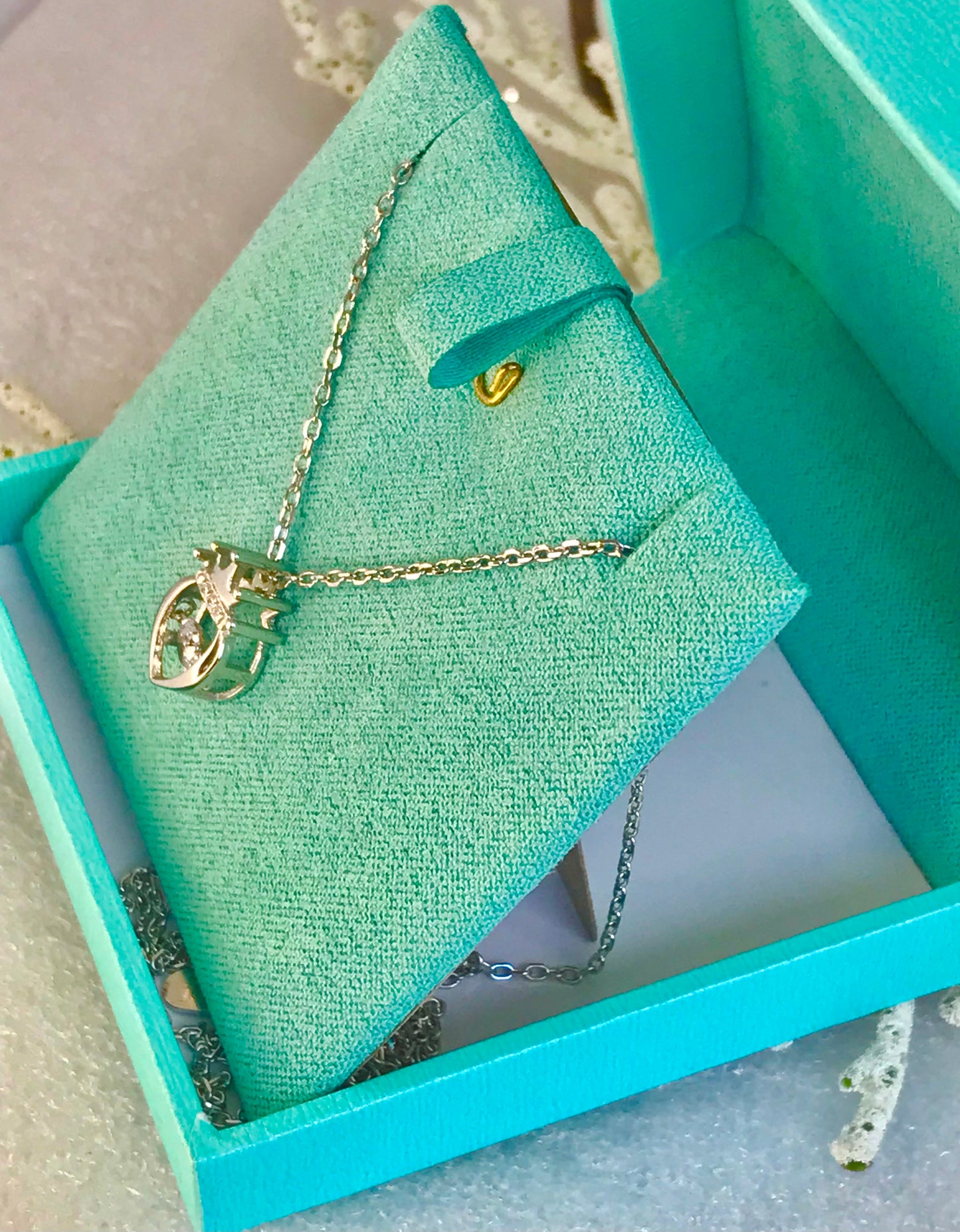 Cadena con Dije de Plata 925 y Zirconias