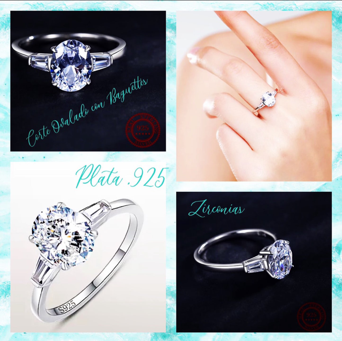 Anillo de Plata 925 con Zirconia