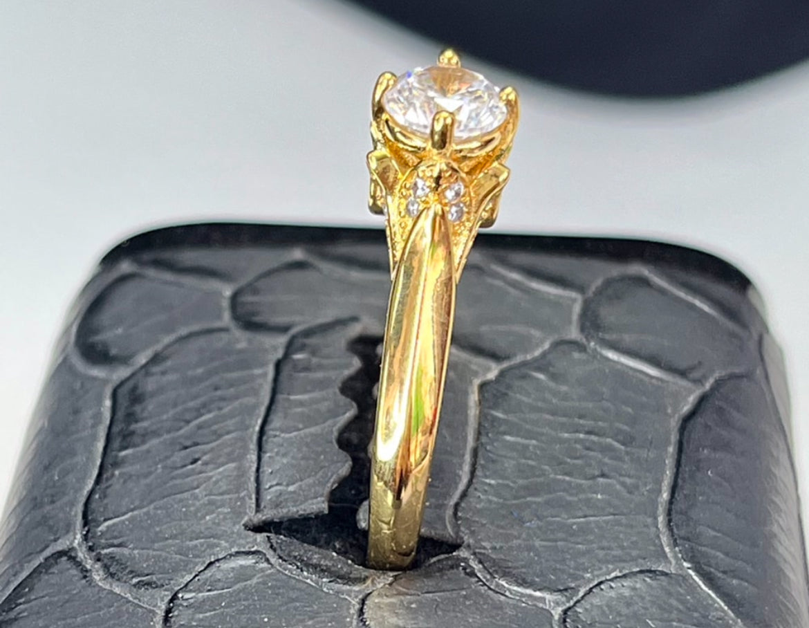 Anillo en Chapa de Oro 18k, modelo Cisne