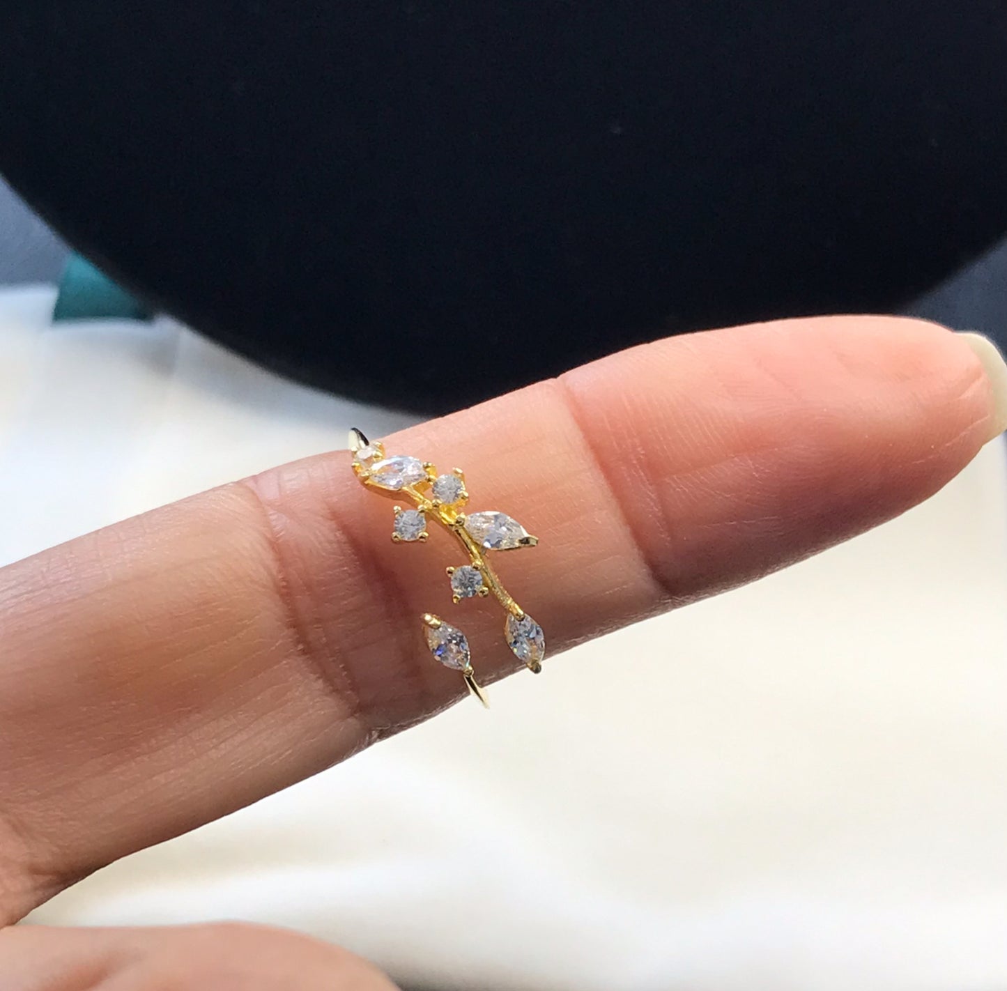 Anillo de Plata 925 bañada en Oro de 14k