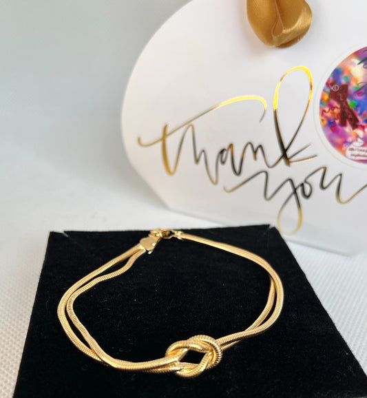 Pulsera de Chapa de Oro 18k modelo Nudo