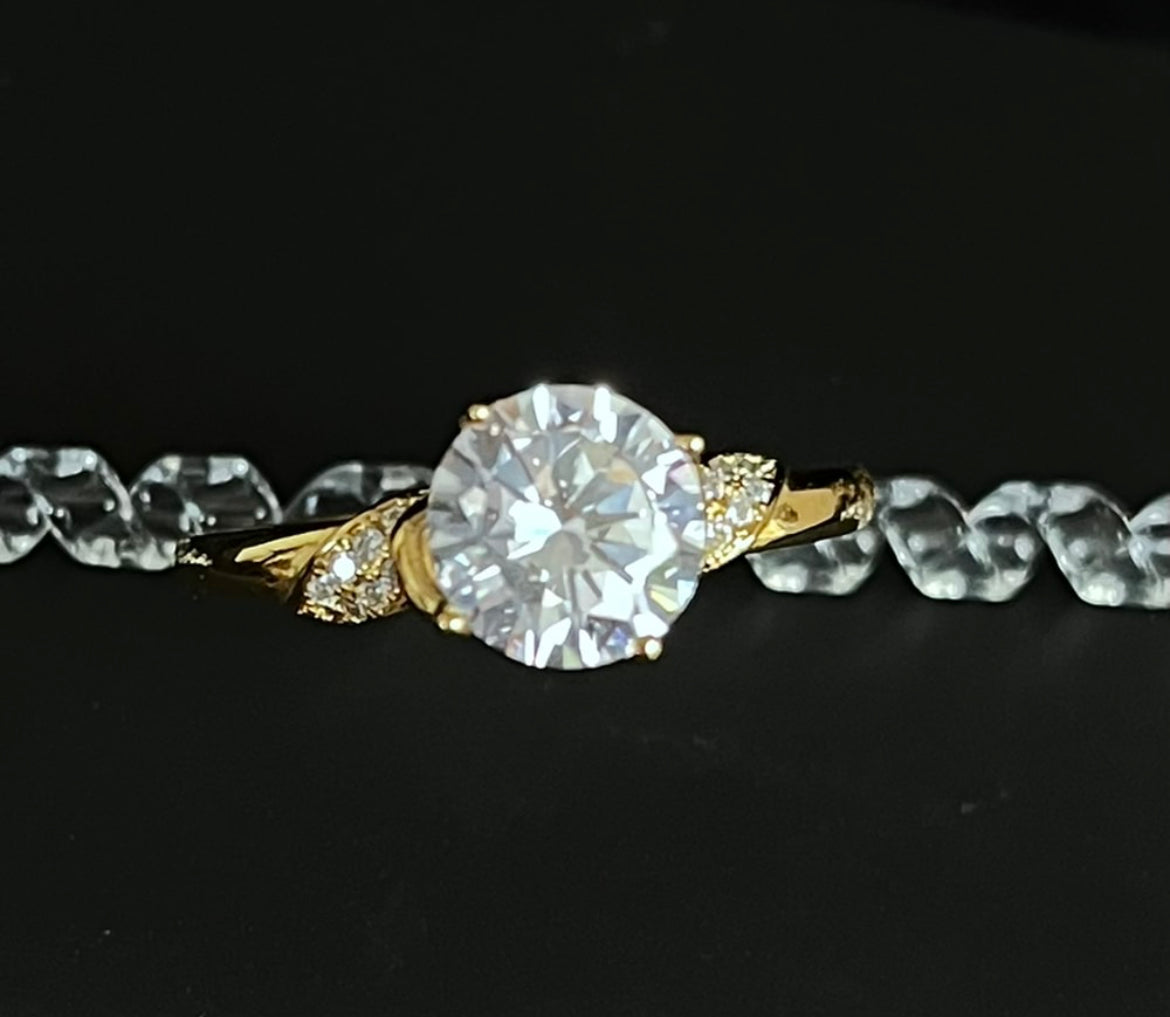 Anillo con 4 Baños de Oro 14k modelo Tulipán