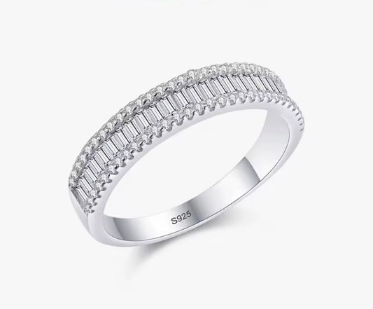 Churumbela (1/2) de Plata 925 con Baguettes
