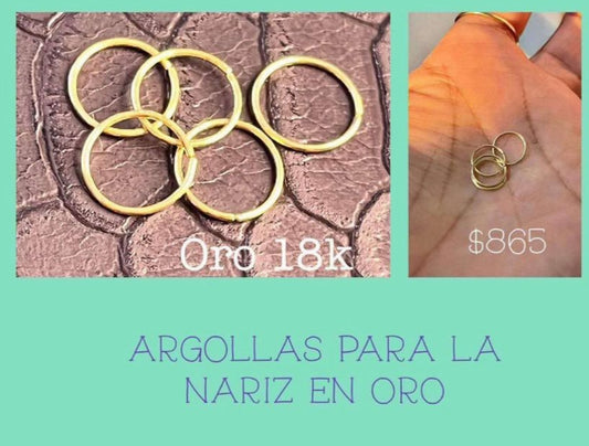 Argolla de Nariz en Oro 18k
