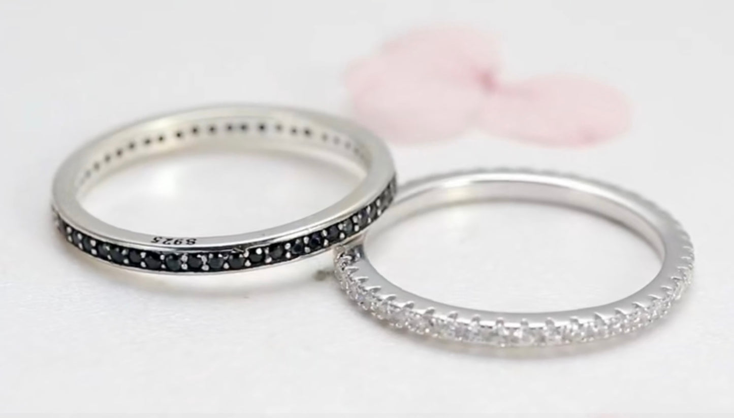 Churumbela de Plata 925 con Zirconia Negra