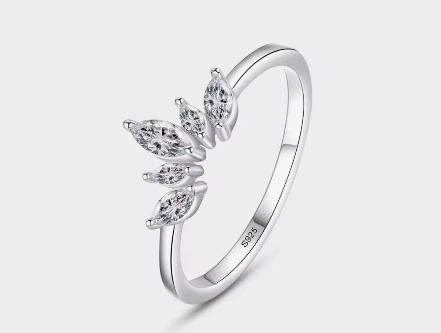 Anillo de Plata 925 con Zirconias