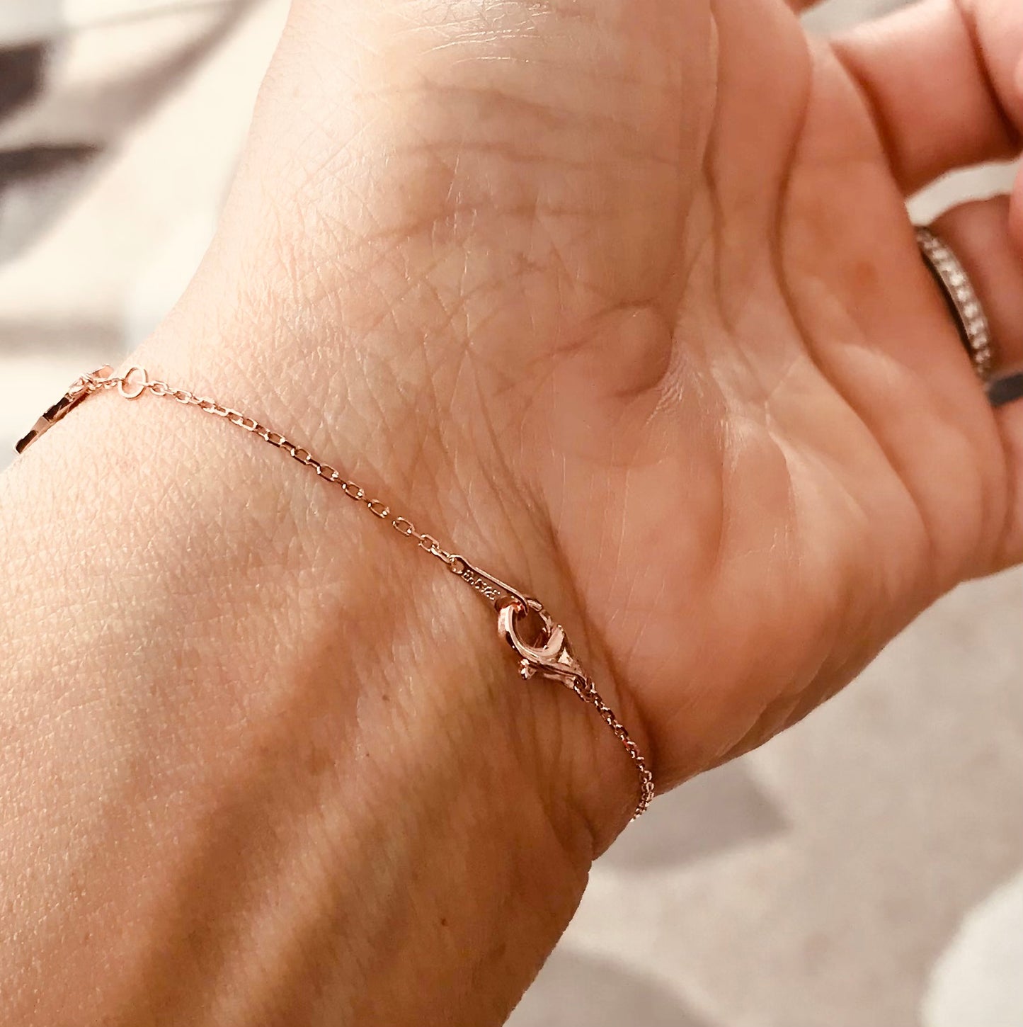 Pulsera de Plata 925 Bañada en Oro Rosa