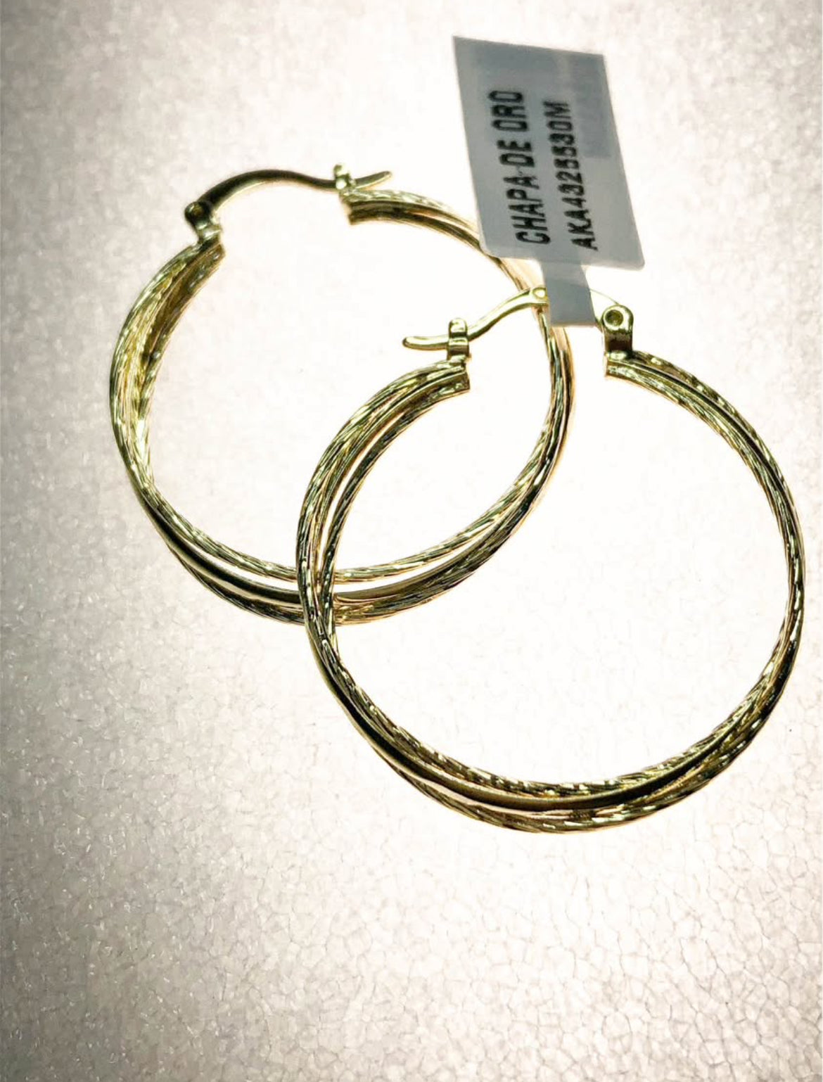 Arracadas en Chapa de Oro 18k