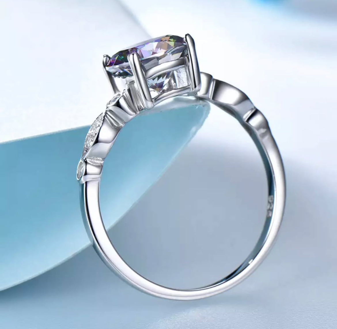 Anillo de Plata 925 con Topacio Místico