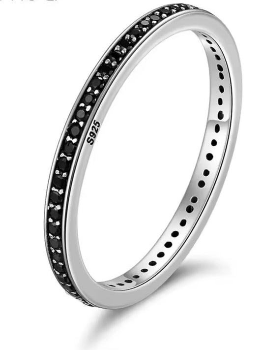 Churumbela de Plata 925 con Zirconia Negra