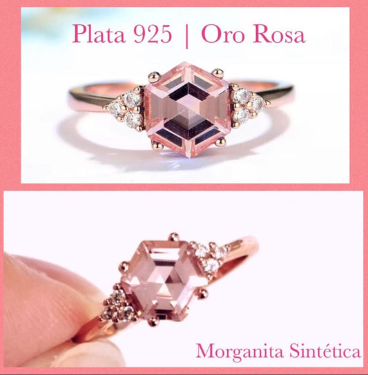 Anillo de Plata 925 con Oro Rosa