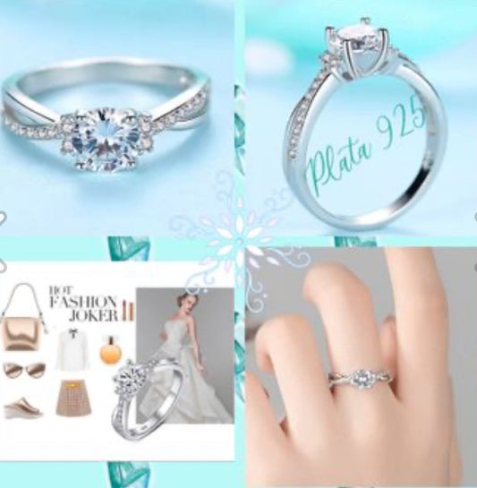 Anillo de Plata 925 con Zirconias