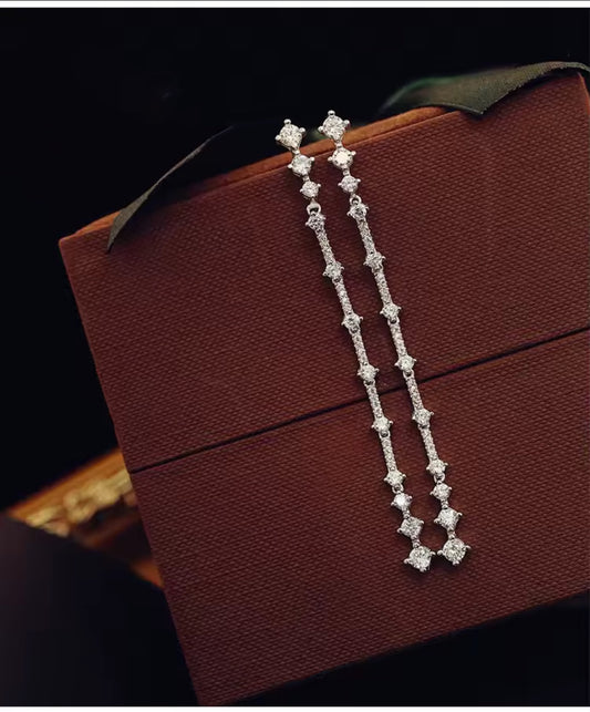 Aretes de Plata 925 con Zirconias