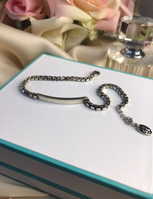 Pulsera de Plata 925 con Placa