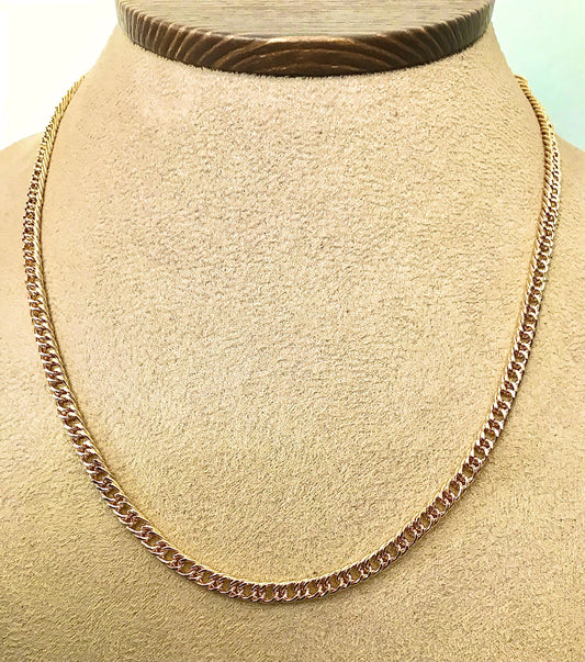 Cadena con Chapa de Oro 14k, 45 cm