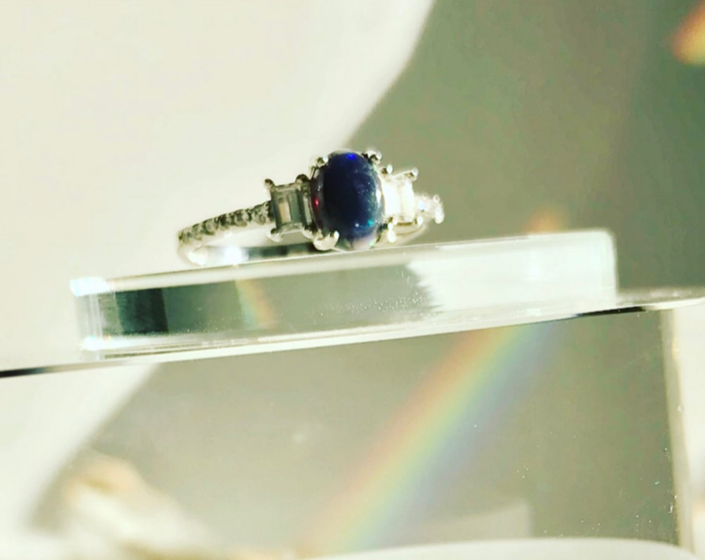 Anillo de Plata 925 con Opalo Natural