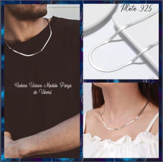 Cadena de Plata 925 modelo Panza de Vibora