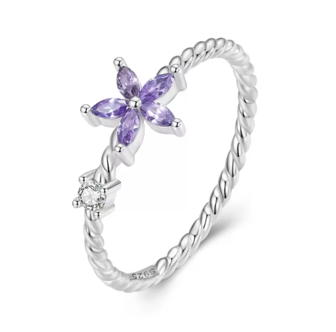 Anillo de Plata 925 con Zirconias