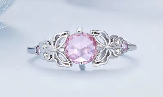 Anillo de Plata 925 con Zirconias modelo Mariposas