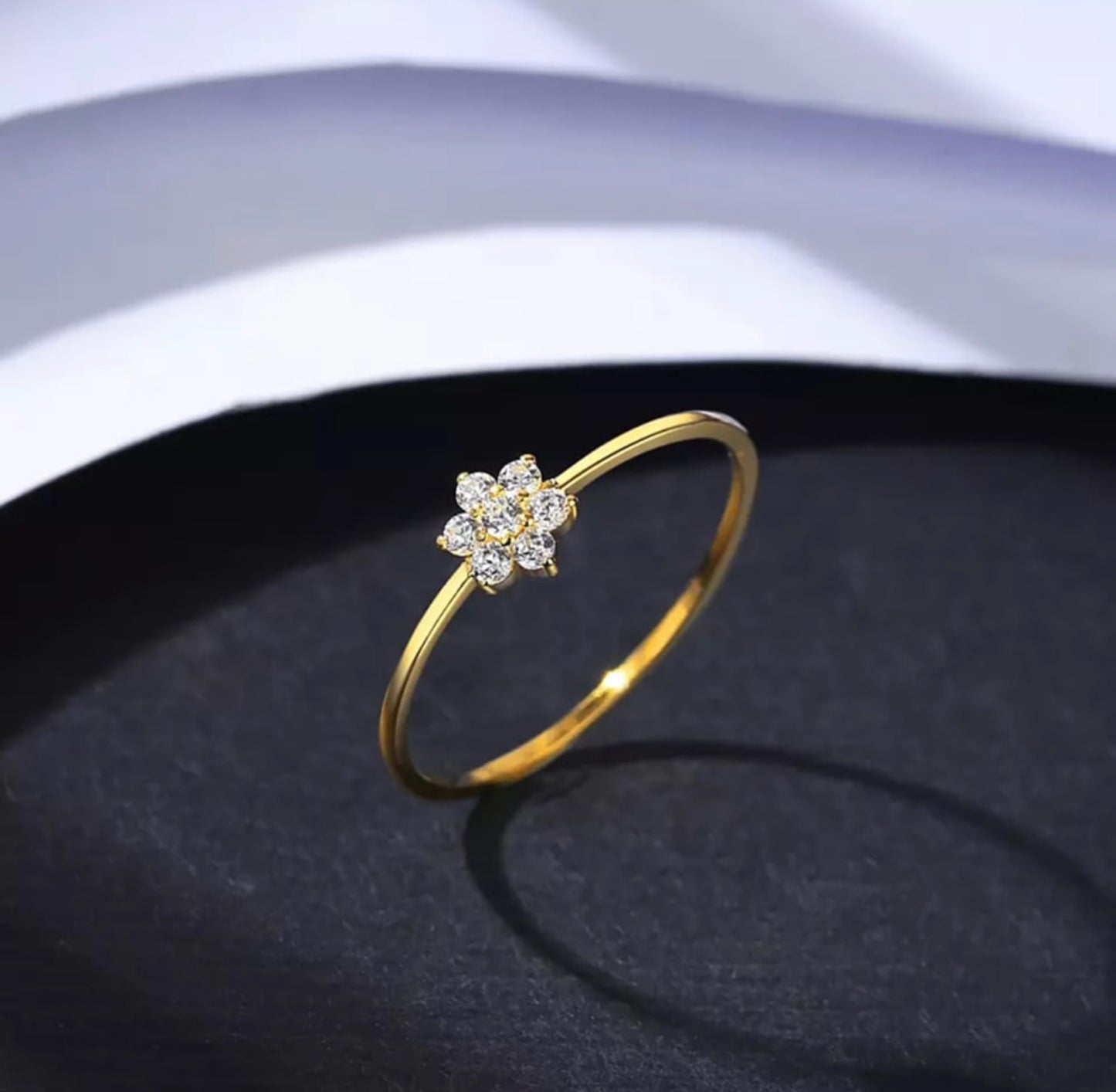 Anillo de Plata 925, bañado en Oro 14k, minimalista